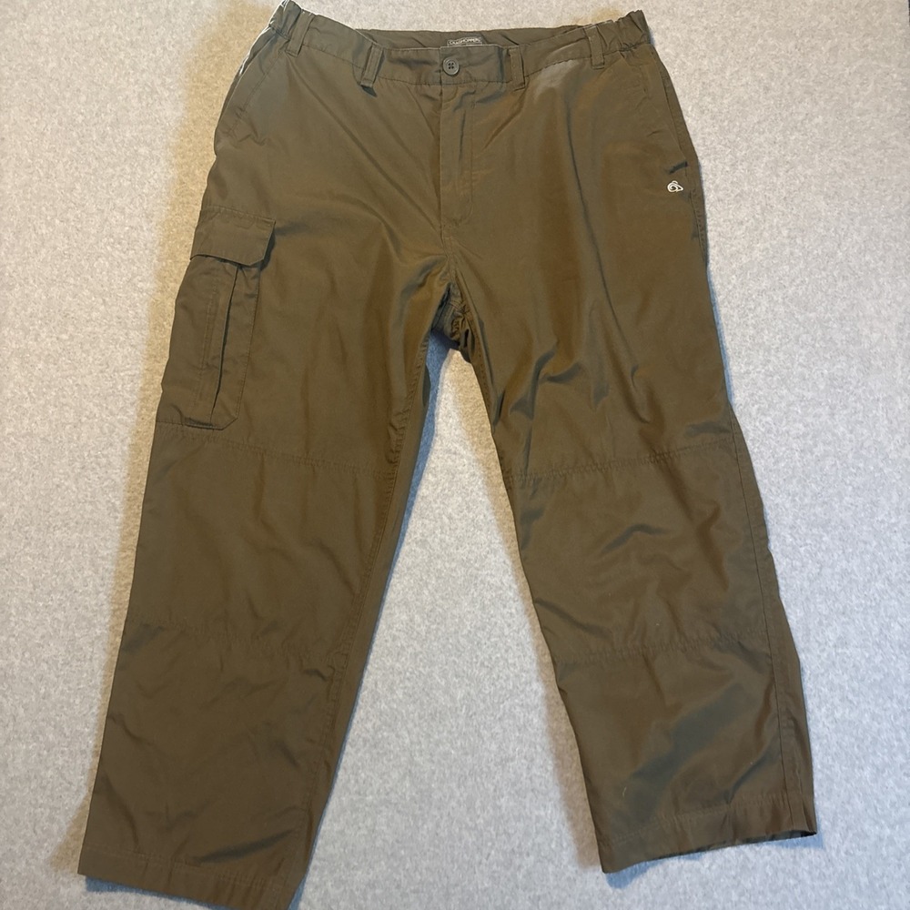 Craghoppers‎ Dark Olive Cargo Pants Hiking Men's 38x38 Camping Double Knee